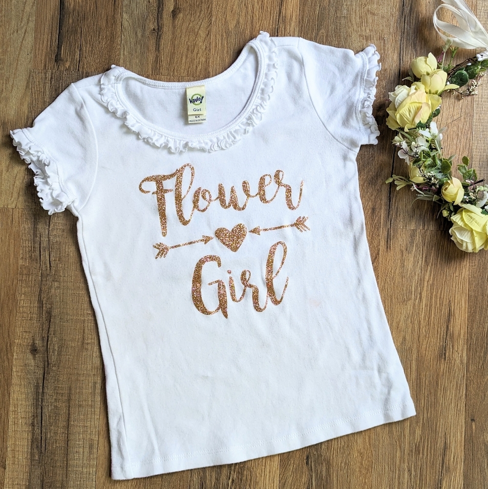 Flower Girl Shirt Size 6/6X